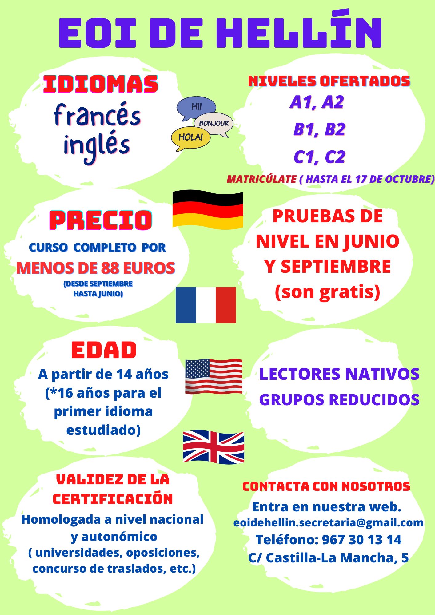 ven a la EOI de Hellín