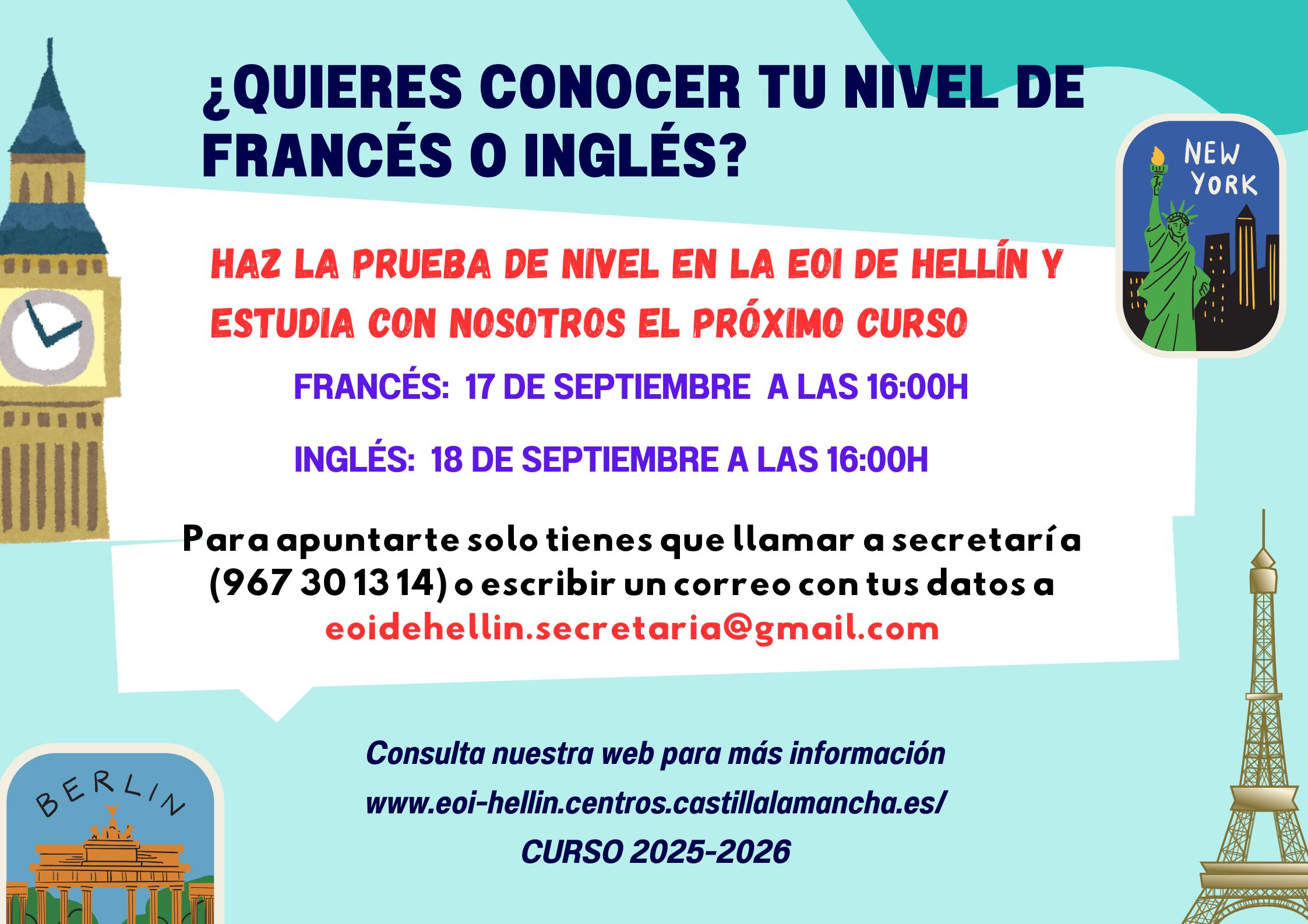 ¿Quieres conocer tu nivel de alemán, francés o inglés