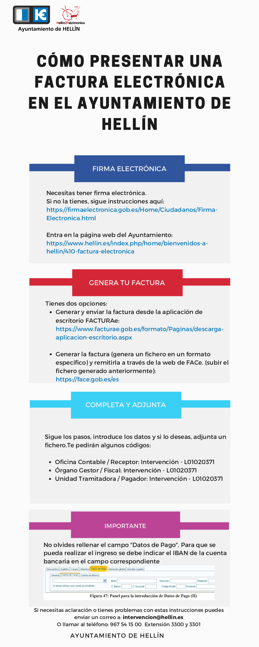 Infografía   Cómo presentar factura electrónica al Ayuntamiento de Hellín
