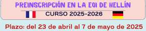 [Escuela de Idiomas] Plazo de Matrícula Curso 2025/2026