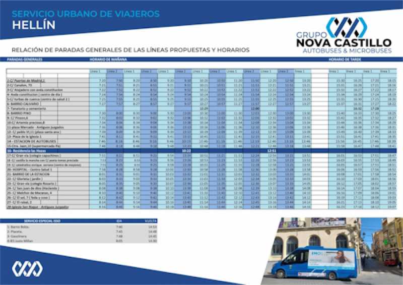 AUTOBÚS URBANO - PARADAS Y HORARIOS